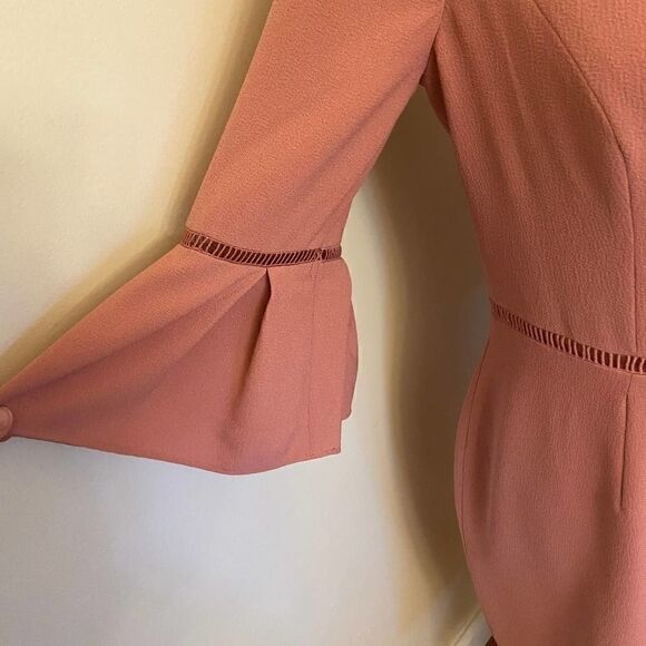 NEW Adrianna Papell Pink Crepe Sheath Dress 8 - Picture 3 of 5